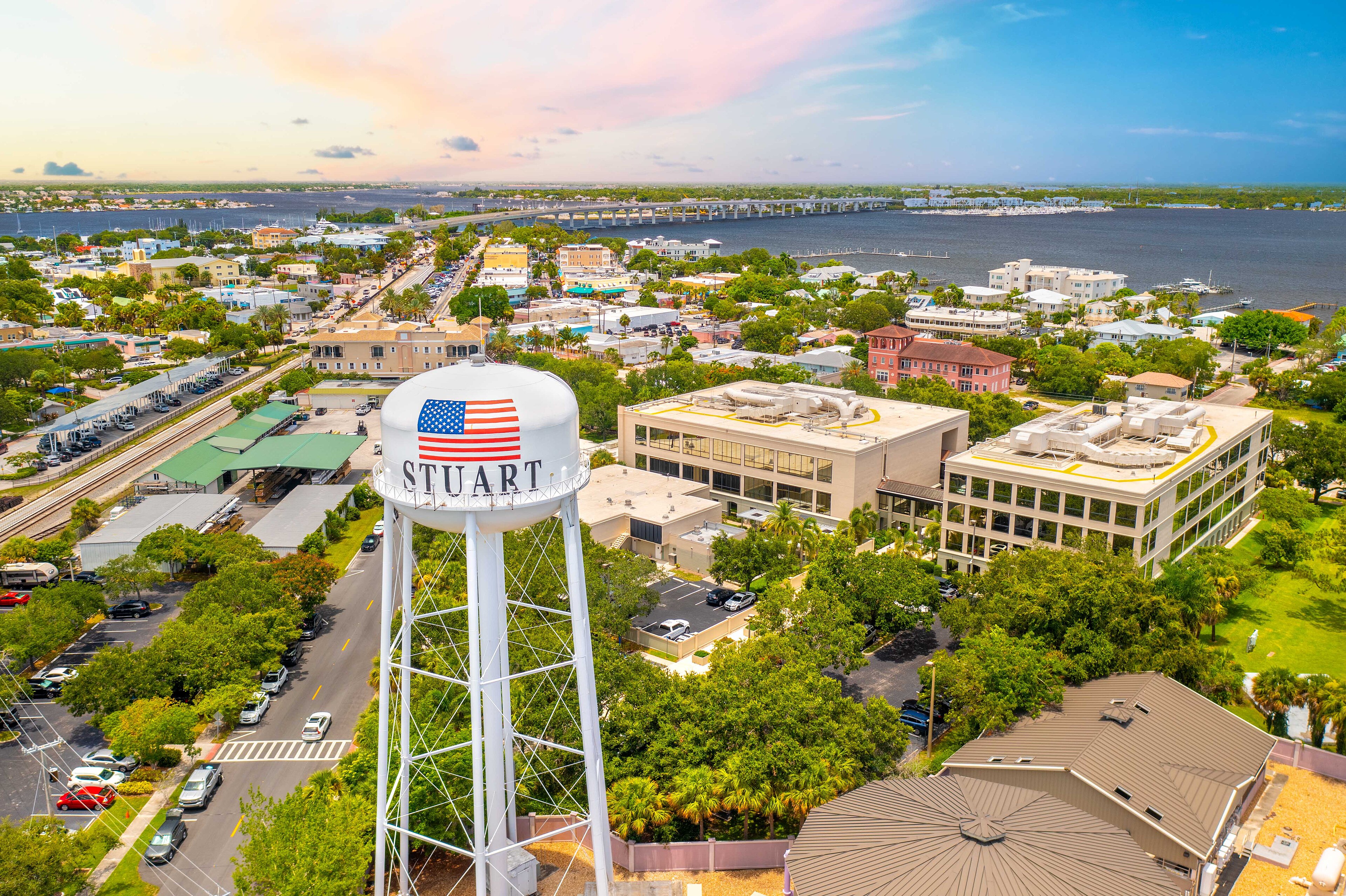 Historic downtown Stuart, Florida along the St. Lucie River