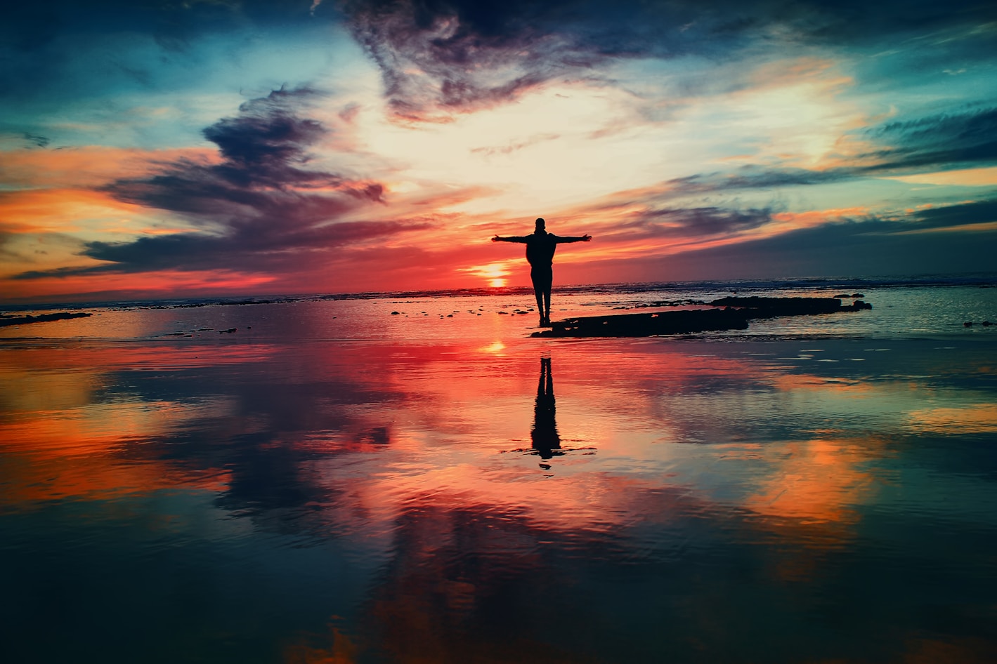 Calm sunset over the water symbolizing peace of mind